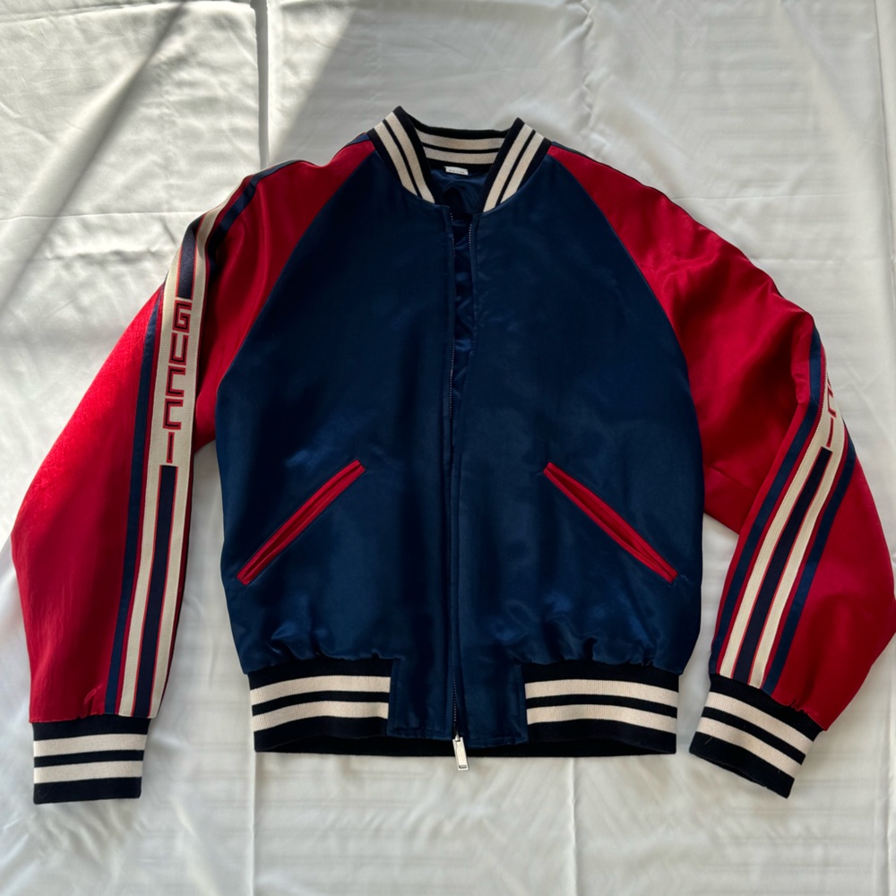 Gucci silk bomber jacket- unisex size 46